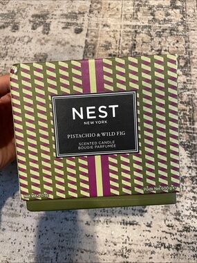 NEST Fragrances Pistachio & Wild Fig Candle - Green, Purple, Black